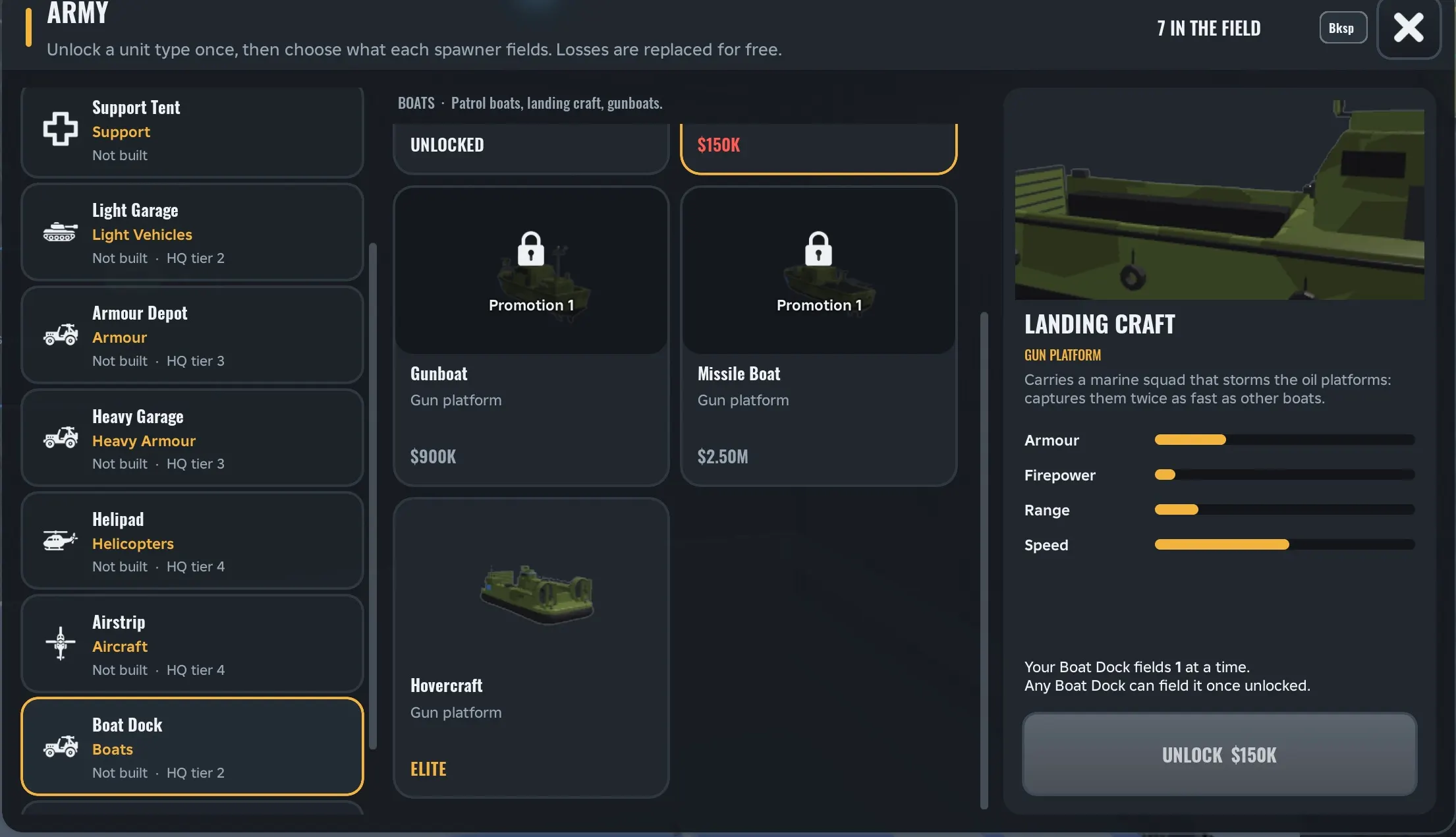 Army Commander Tycoon Hovercraft elite boat